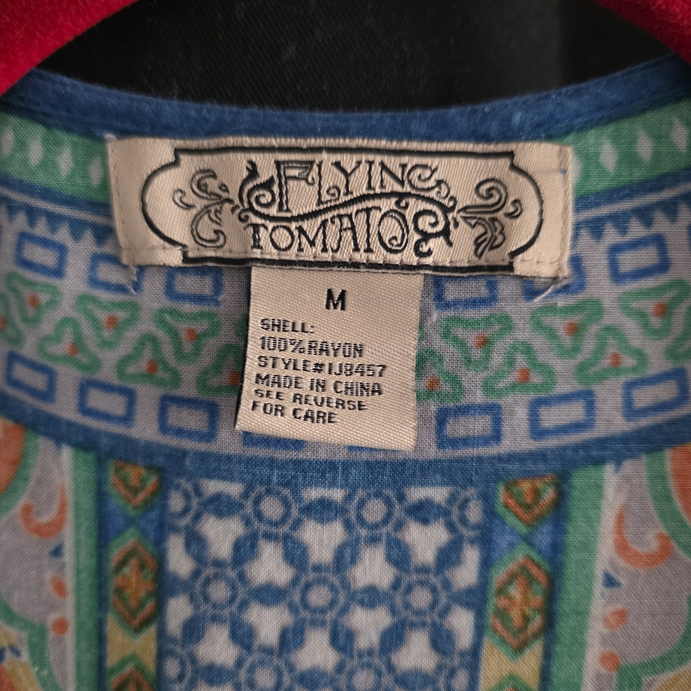 Flying Tomato Multicolor Patterned Cape - Picture 2 of 2